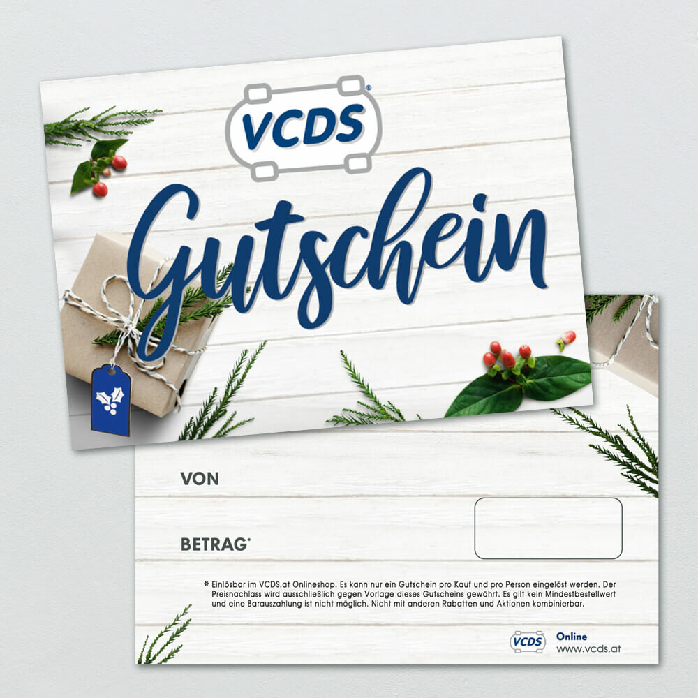 Geschenkgutschein Weihnachten - VCDS ® Diagnose für VW Audi Seat Skod ...